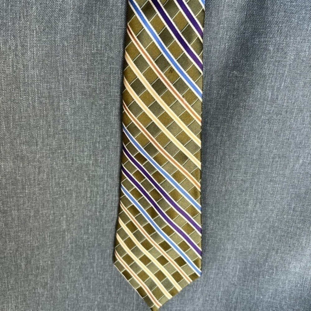 Rooster 100% Silk Men's Tie Stripe Necktie